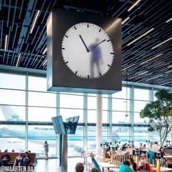[Thats right] The clock at the airport in Amsterdam is hand-drawn by the inside person every minute.