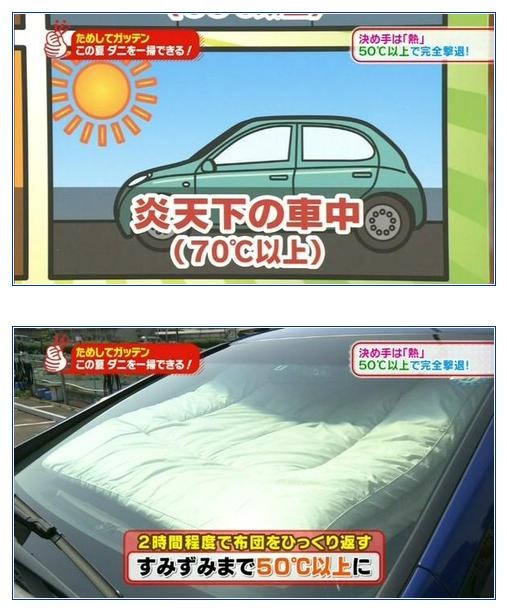 [Shock] Sauna state of 70 degrees or higher in car in summer → Put a futon in it → Tick annihilated