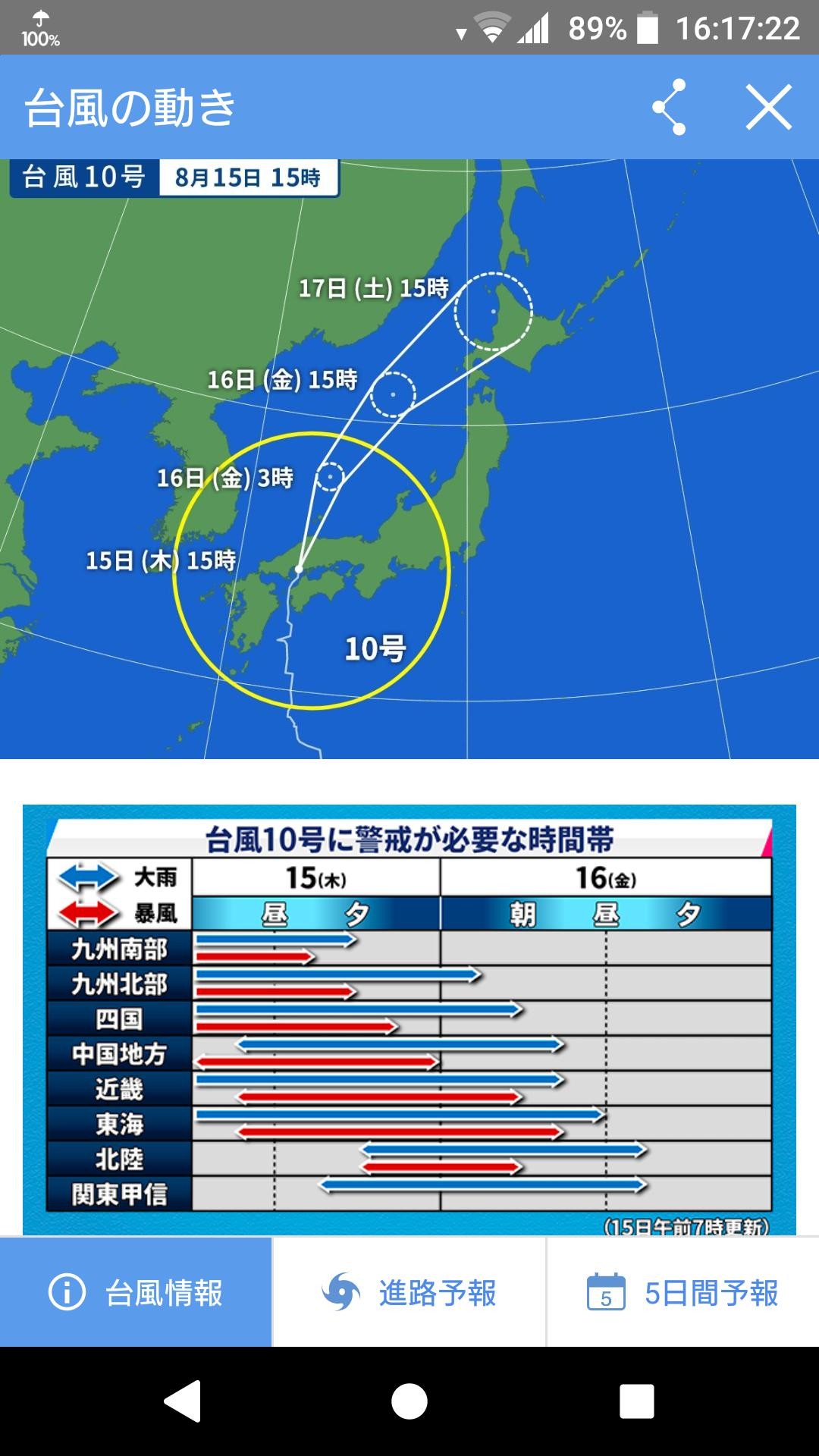 [Breaking news] Typhoon No. 10 that had been overwhelmed so much, the Kure landing exhausted and the storm area disappeared