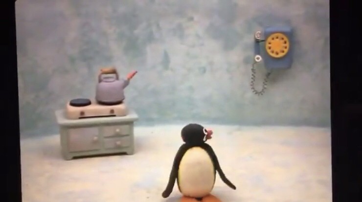 [Sad news] Mr. Pingu, the hot water blew and the phone came in at the same time, and it cried without knowing what to do