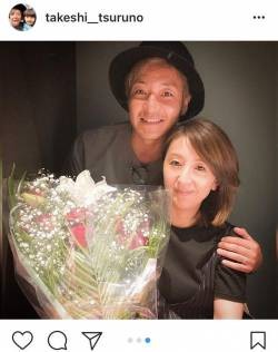 Tsuruno Tsuyoshi, a two-shot photo with his wife, wwwwwwwwww