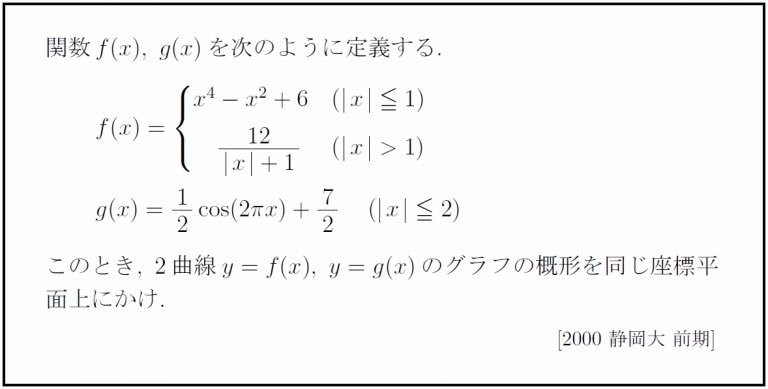 Here are the legendary entrance exam questions and answers that were presented at Shizuoka University in 2000 and have been beaten for several years in the neighborhood of the problem creator.